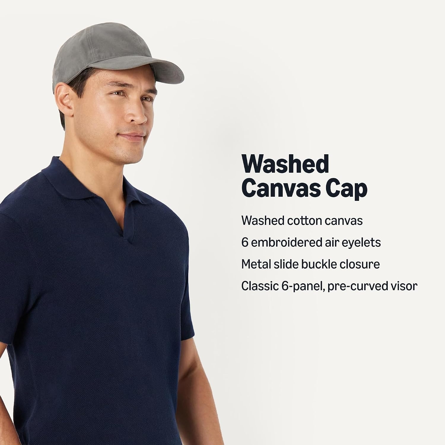 image:imageAmazon Essentials Mens Washed Cotton Baseball CapCharcoal