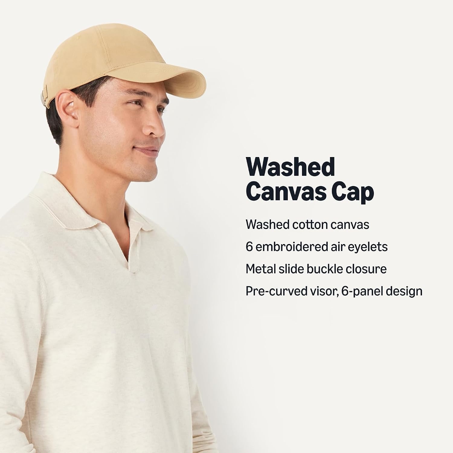 image:imageAmazon Essentials Mens Washed Cotton Baseball CapDark Khaki