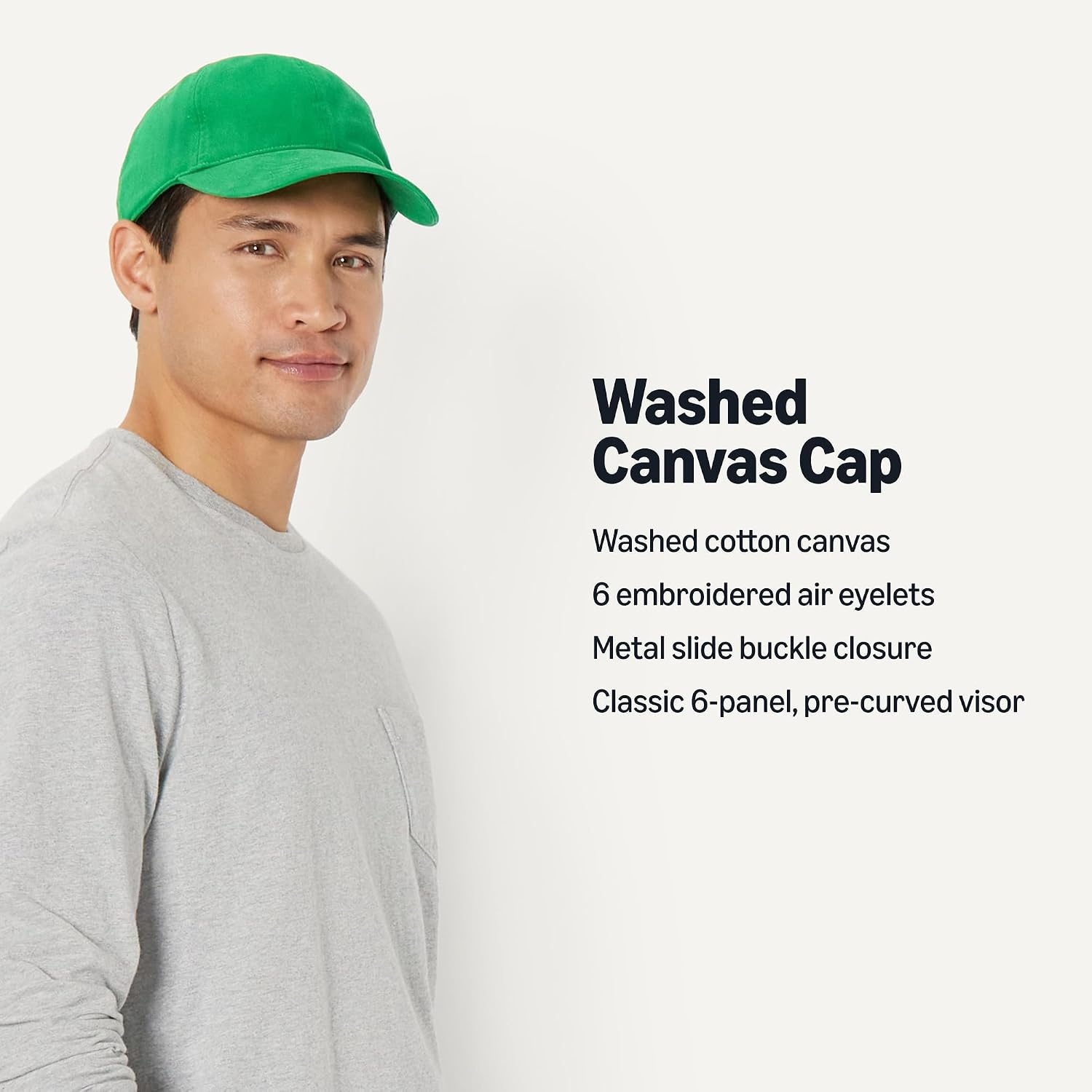 image:imageAmazon Essentials Mens Washed Cotton Baseball CapGreen