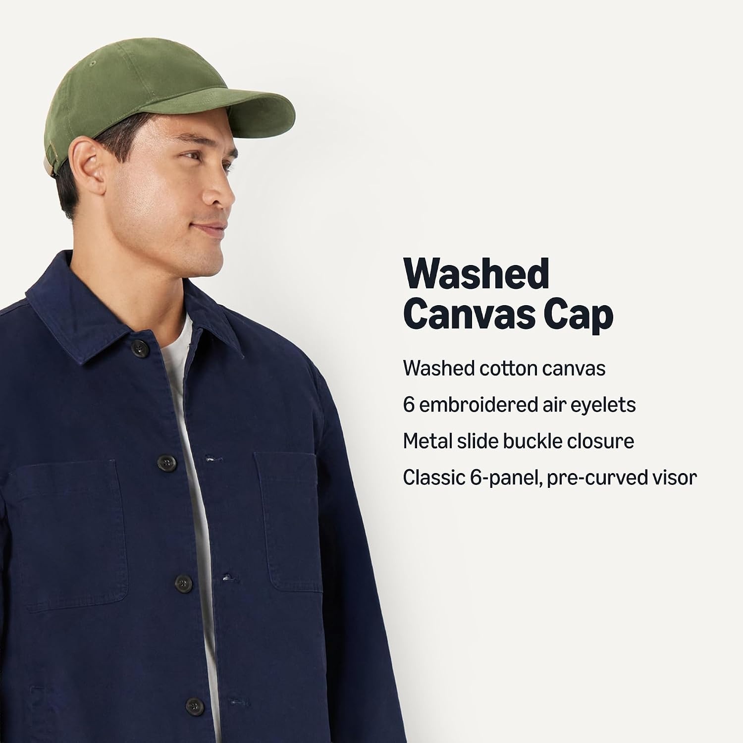 image:imageAmazon Essentials Mens Washed Cotton Baseball CapOlive