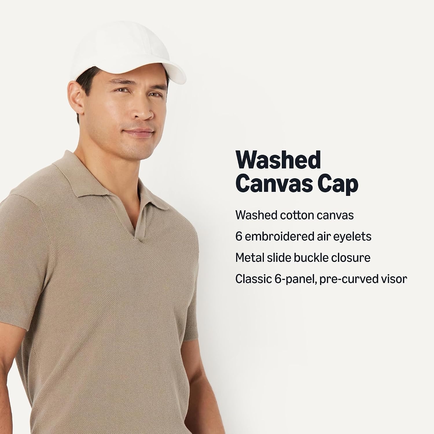 image:imageAmazon Essentials Mens Washed Cotton Baseball CapWhite
