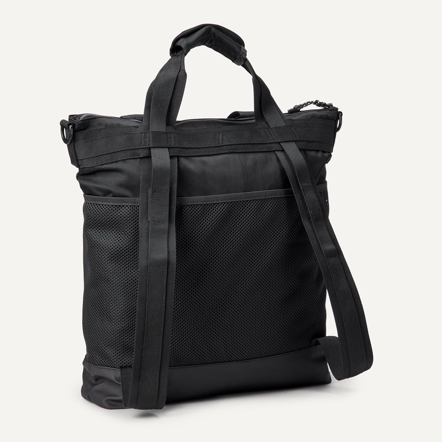 image:imageAmazon Essentials Unisex Adults Convertible Nylon Backpack Tote with Adjustable Straps for Men and WomenBlack