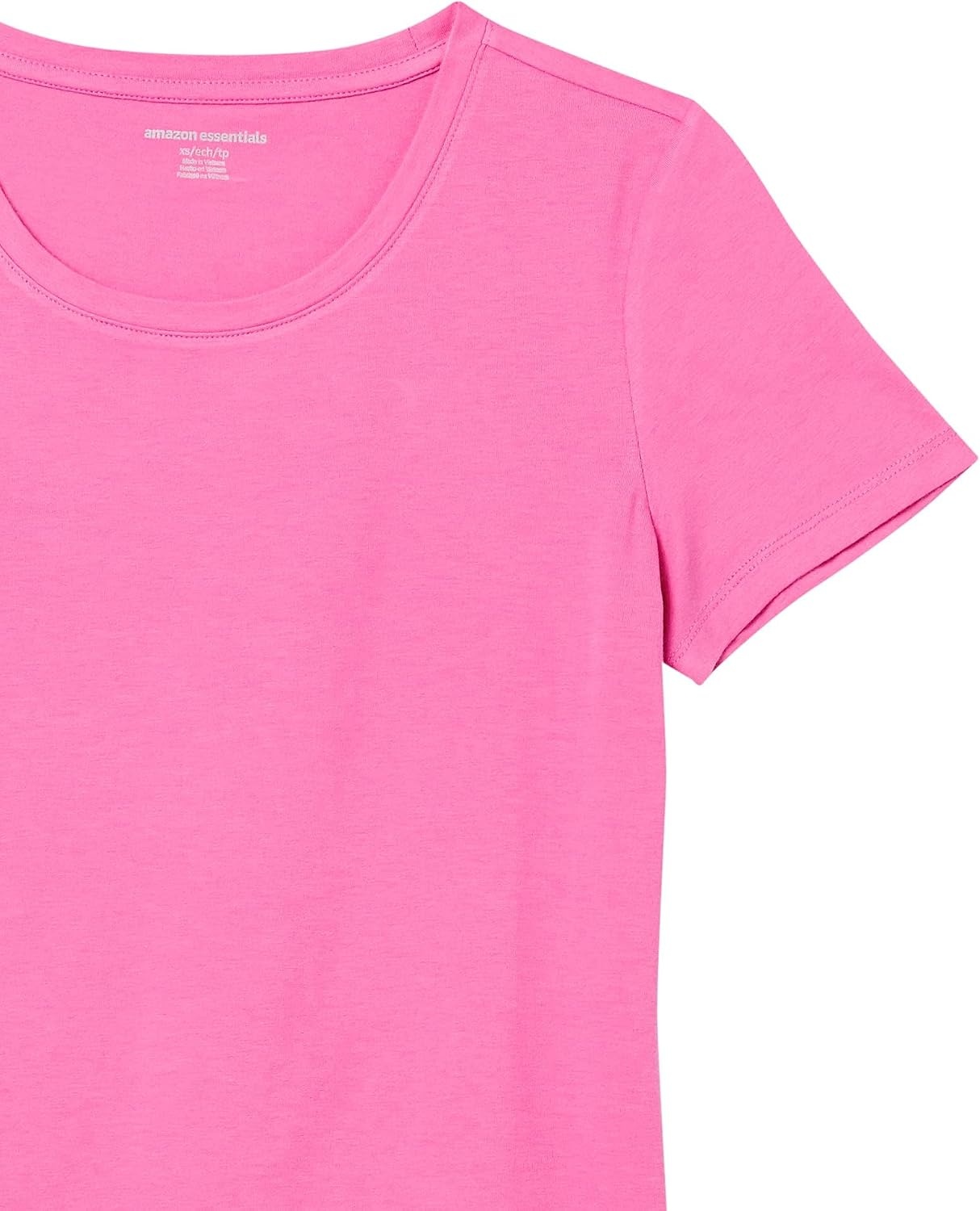 image:imageAmazon Essentials Womens RegularFit ShortSleeve Crewneck TShirt Cotton Modal Blend Pack of 22pack BurgundyPink