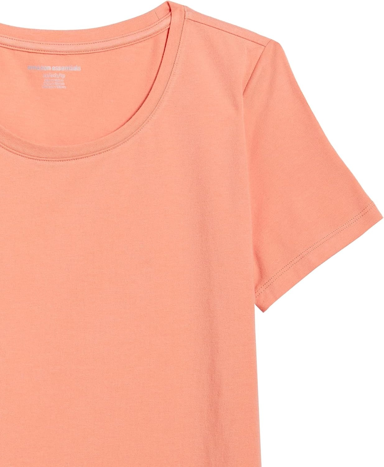 image:imageAmazon Essentials Womens RegularFit ShortSleeve Crewneck TShirt Cotton Modal Blend Pack of 22pack Coral OrangeGolden Yellow