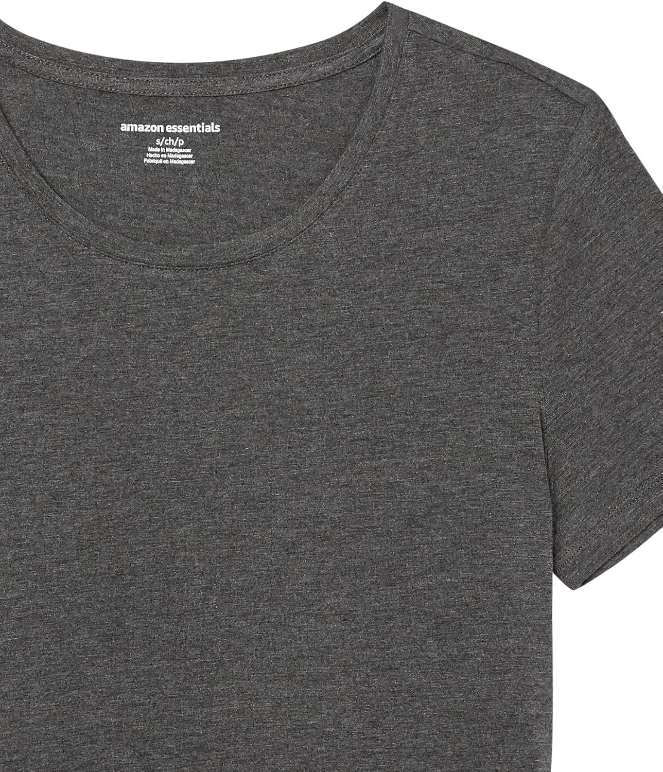 image:imageAmazon Essentials Womens RegularFit ShortSleeve Crewneck TShirt Cotton Modal Blend Pack of 2Charcoal Heather