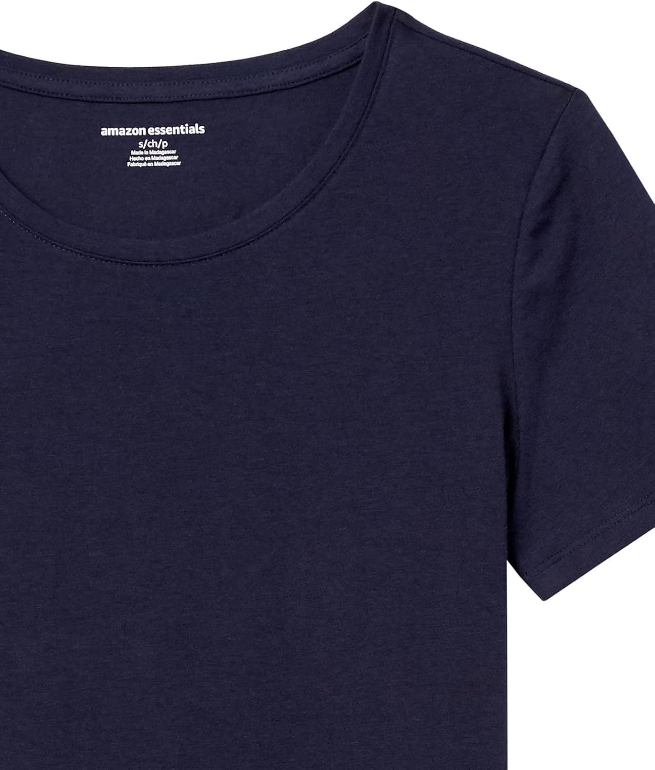 image:imageAmazon Essentials Womens RegularFit ShortSleeve Crewneck TShirt Cotton Modal Blend Pack of 2PurpleNavy