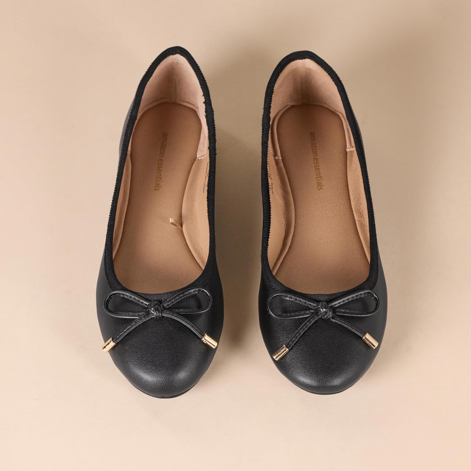 image:imageAmazon Essentials Womens Round Toe Ballet FlatsBlack