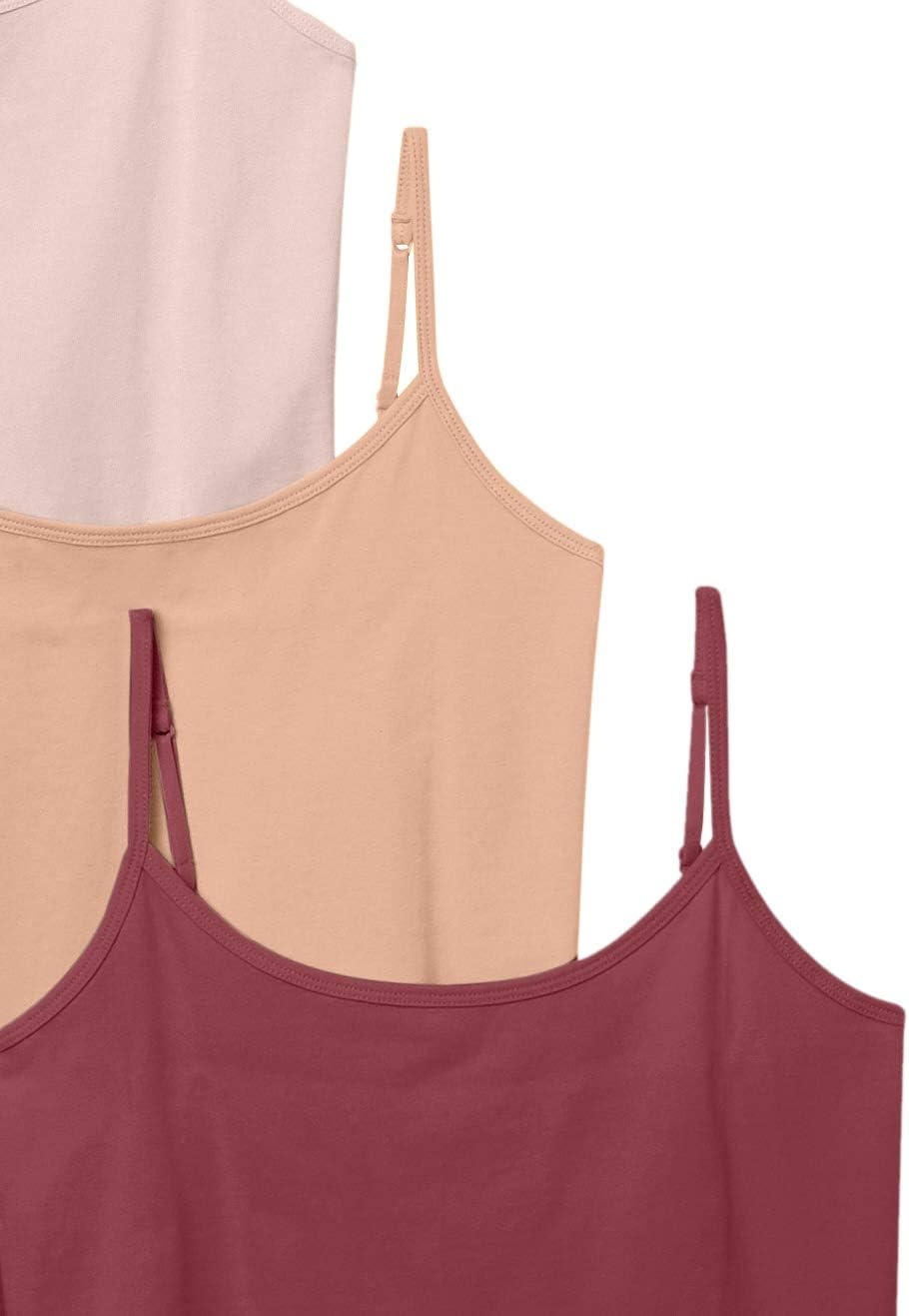 image:imageAmazon Essentials Womens SlimFit Camisole for Layering and Everyday Wear Pack of 4BurgundyMauveNudeLight Pink