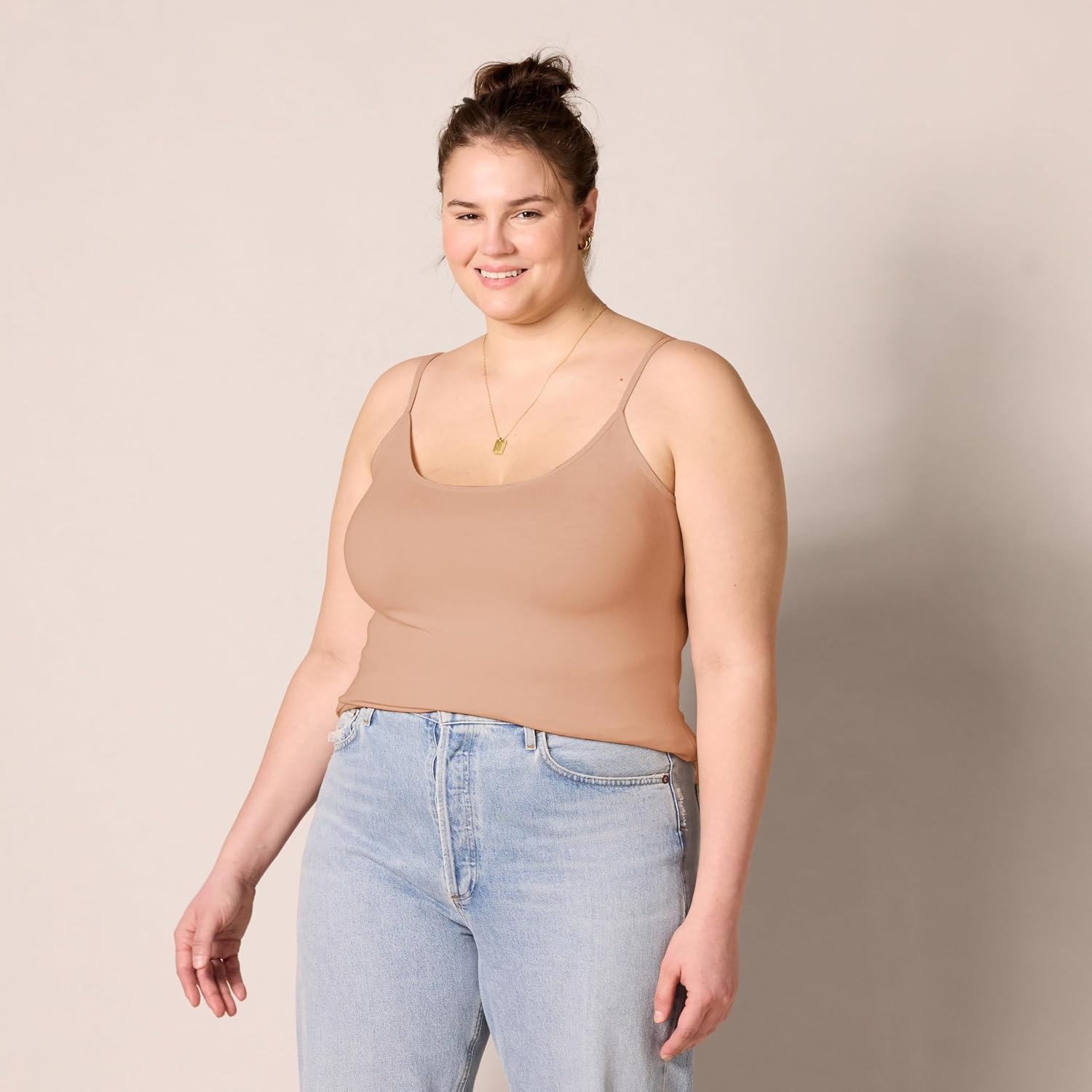 image:imageAmazon Essentials Womens SlimFit Camisole for Layering and Everyday Wear Pack of 4BurgundyMauveNudeLight Pink