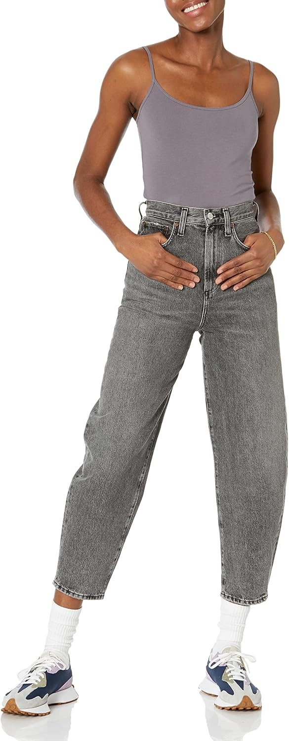 image:imageAmazon Essentials Womens SlimFit Camisole for Layering and Everyday Wear Pack of 4GreyTaupe Multi