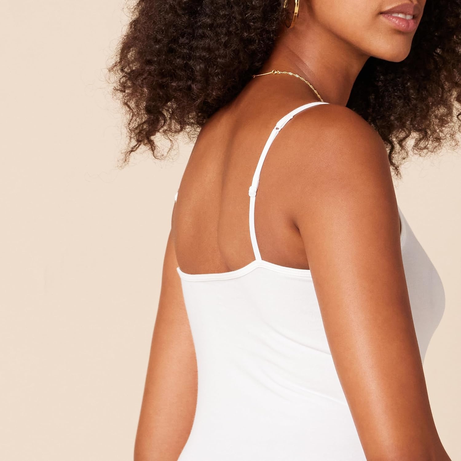 image:imageAmazon Essentials Womens SlimFit Camisole for Layering and Everyday Wear Pack of 4White