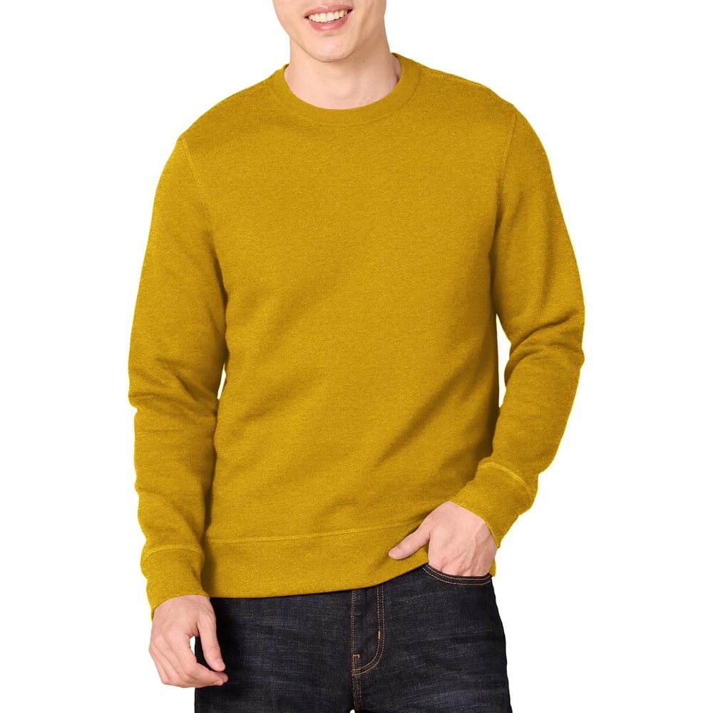 image:imageAmazon Essentials Mens Crewneck Fleece SweatshirtGold