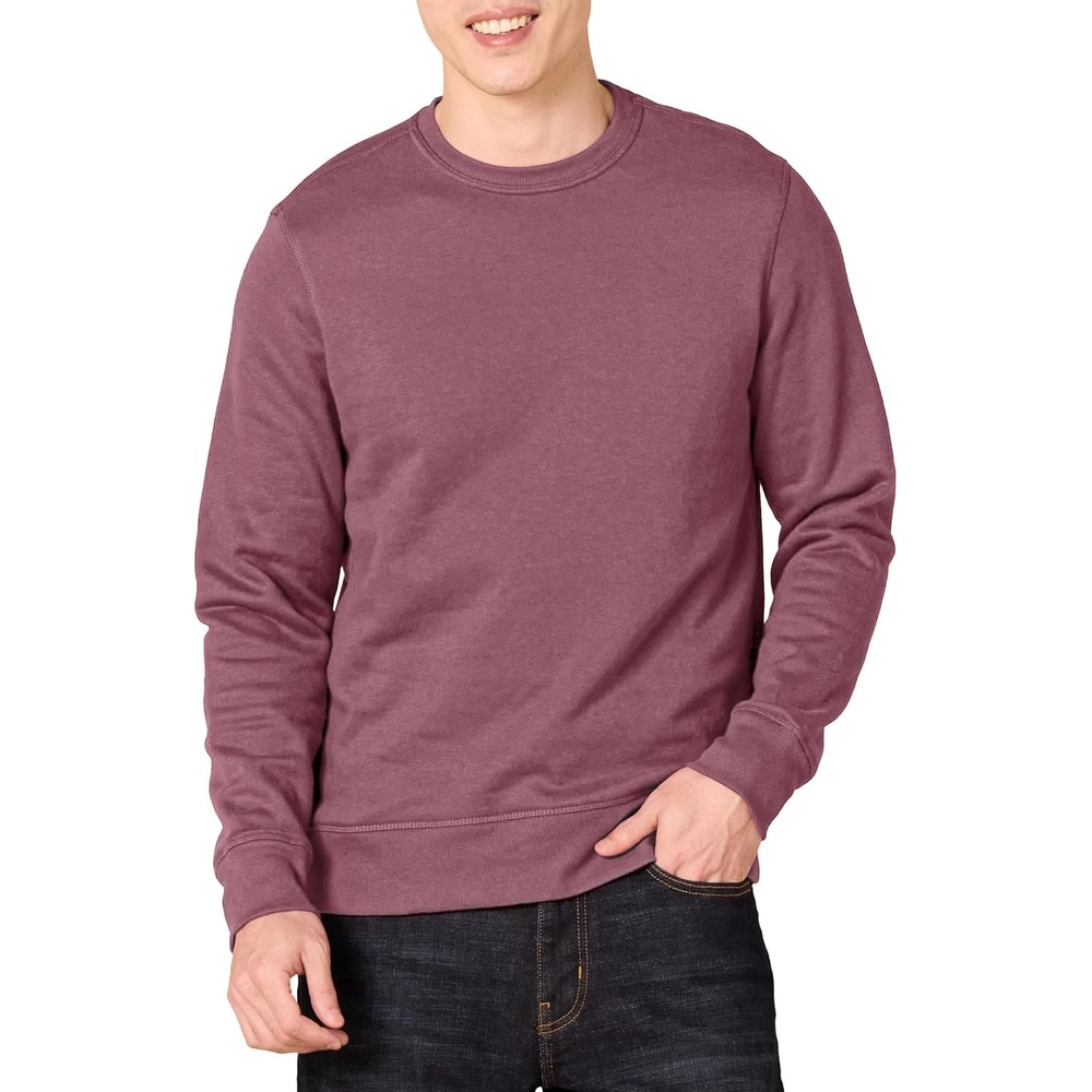 image:imageAmazon Essentials Mens Crewneck Fleece SweatshirtPurple