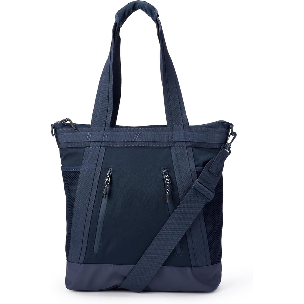 image:imageAmazon Essentials Unisex Adults Convertible Nylon Backpack Tote with Adjustable Straps for Men and WomenNavy
