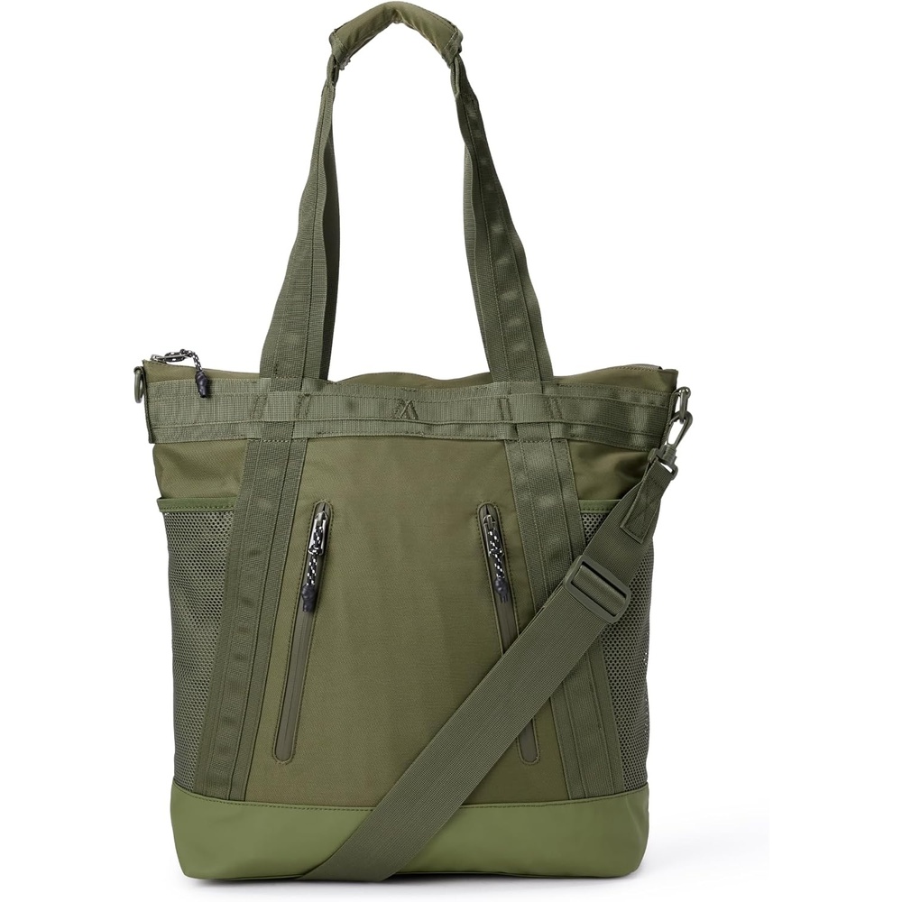 image:imageAmazon Essentials Unisex Adults Convertible Nylon Backpack Tote with Adjustable Straps for Men and WomenOlive