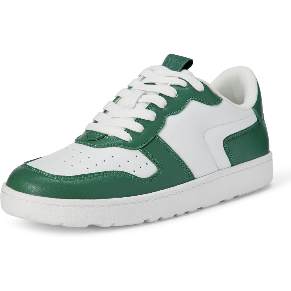 image:imageAmazon Essentials Womens Low Top Court Sneakers with Padded CollarWhiteGreen