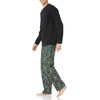Amazon Essentials Men’s 100% Cotton Flannel Pant and Long-Sleeve T-Shirt Pajama Set(Black Folkloric)