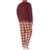 Amazon Essentials Men’s 100% Cotton Flannel Pant and Long-Sleeve T-Shirt Pajama Set(Burgundy Plaid)