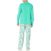 Amazon Essentials Men’s 100% Cotton Flannel Pant and Long-Sleeve T-Shirt Pajama Set(Ecru Festive Tree)