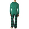 Amazon Essentials Men’s 100% Cotton Flannel Pant and Long-Sleeve T-Shirt Pajama Set(Green/Buffalo Plaid)