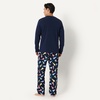 Amazon Essentials Men’s 100% Cotton Flannel Pant and Long-Sleeve T-Shirt Pajama Set(Hogwarts Pennants)