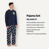 Amazon Essentials Men’s 100% Cotton Flannel Pant and Long-Sleeve T-Shirt Pajama Set(Hogwarts Pennants)