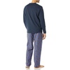Amazon Essentials Men’s 100% Cotton Flannel Pant and Long-Sleeve T-Shirt Pajama Set(Navy/Squirrels)