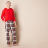 Amazon Essentials Men’s 100% Cotton Flannel Pant and Long-Sleeve T-Shirt Pajama Set(Red Tartan Plaid)