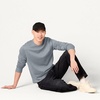 Amazon Essentials Men’s Crewneck Fleece Sweatshirt(Light Grey Heather)
