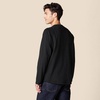 Amazon Essentials Men’s Long Sleeve Henley Shirt for Men, Regular-Fit, Cotton, Available in Big & Tall(Black)