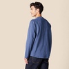 Amazon Essentials Men’s Long Sleeve Henley Shirt for Men, Regular-Fit, Cotton, Available in Big & Tall(Blue Heather)
