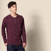 Amazon Essentials Men’s Long Sleeve Henley Shirt for Men, Regular-Fit, Cotton, Available in Big & Tall(Burgundy)