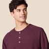 Amazon Essentials Men’s Long Sleeve Henley Shirt for Men, Regular-Fit, Cotton, Available in Big & Tall(Burgundy)