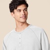 Amazon Essentials Men’s Long Sleeve Henley Shirt for Men, Regular-Fit, Cotton, Available in Big & Tall(Light Grey Heather)
