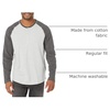 Amazon Essentials Men’s Long Sleeve Henley Shirt for Men, Regular-Fit, Cotton, Available in Big & Tall(Light Heather Grey/Charcoal Heather)
