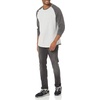 Amazon Essentials Men’s Long Sleeve Henley Shirt for Men, Regular-Fit, Cotton, Available in Big & Tall(Light Heather Grey/Charcoal Heather)