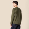 Amazon Essentials Men’s Long Sleeve Henley Shirt for Men, Regular-Fit, Cotton, Available in Big & Tall(Olive Heather)