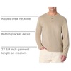 Amazon Essentials Men’s Long Sleeve Henley Shirt for Men, Regular-Fit, Cotton, Available in Big & Tall(Taupe)