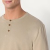 Amazon Essentials Men’s Long Sleeve Henley Shirt for Men, Regular-Fit, Cotton, Available in Big & Tall(Taupe)