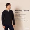 Amazon Essentials Men’s Long Sleeve Henley Shirt for Men, Regular-Fit, Cotton, Available in Big & Tall(White/Navy)