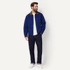 Amazon Essentials Men’s Relaxed-Fit Rigid Denim Zip Up Jacket(Dark Navy)