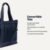 Amazon Essentials Unisex Adults’ Convertible Nylon Backpack Tote with Adjustable Straps for Men and Women(Navy)