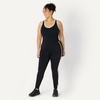 Amazon Essentials Women’s Active FormFlex Buttery Soft Light Support Crop Tank with Bra, Removable Cups(Black/White)