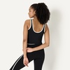 Amazon Essentials Women’s Active FormFlex Buttery Soft Light Support Crop Tank with Bra, Removable Cups(Black/White)