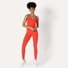 Amazon Essentials Women’s Active FormFlex Buttery Soft Light Support Crop Tank with Bra, Removable Cups(Bright Red)