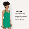 Amazon Essentials Women’s Active FormFlex Buttery Soft Light Support Crop Tank with Bra, Removable Cups(Emerald Green)