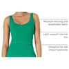 Amazon Essentials Women’s Active FormFlex Buttery Soft Light Support Crop Tank with Bra, Removable Cups(Emerald Green)