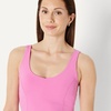 Amazon Essentials Women’s Active FormFlex Buttery Soft Light Support Crop Tank with Bra, Removable Cups(Flamingo Pink)