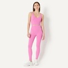 Amazon Essentials Women’s Active FormFlex Buttery Soft Light Support Crop Tank with Bra, Removable Cups(Flamingo Pink)