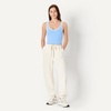 Amazon Essentials Women’s Active FormFlex Buttery Soft Light Support Crop Tank with Bra, Removable Cups(Light Blue/White)
